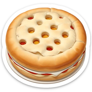 round focaccia white without seasoning sticker
