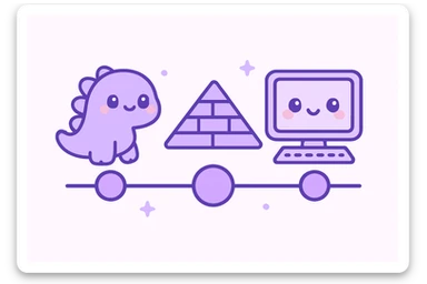 "Timeline", "history" no text, with the colors: Primary Purple:  #8B5CF6
  Light Purple:    #A78BFA sticker