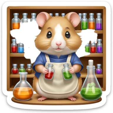 Apothecary hamster sticker