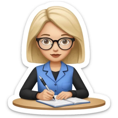 Psicóloga anotando sticker