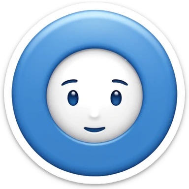 Quiero que hagas un círculo azul y con un chulo en el medio sticker