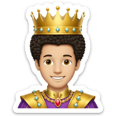 Afro white prince sticker