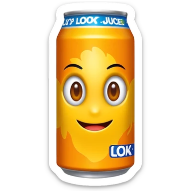 a jungle juice flavored four loko outstretching its arms for a hug sticker