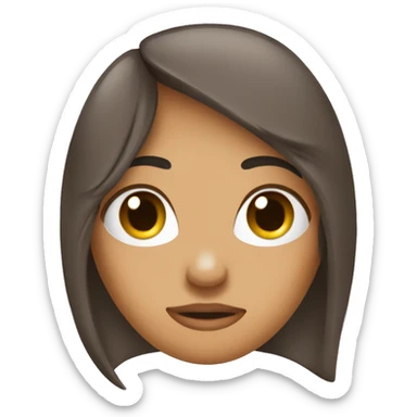 mulher de pele parda, cabelo castanho, cacheado e curto com semblante triste e lágrima caindo do olho sticker