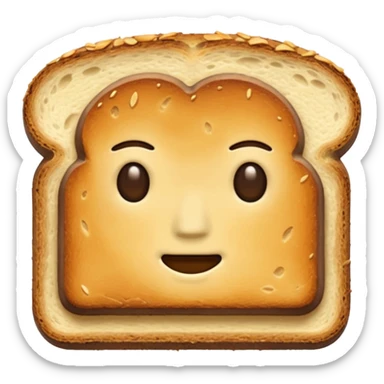 toasted bread on malted butter no face sticker