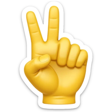 A 3D Apple-style yellow hand emoji, closed fist with thumb pointing backward over the shoulder direction, smooth rounded shape, shiny surface, clean minimal background. AND MOTİON LİNE sticker
