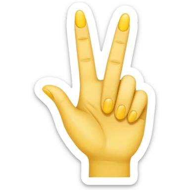 hand but only the index finger pointing up, other fingers closed yellow emoji style  sticker