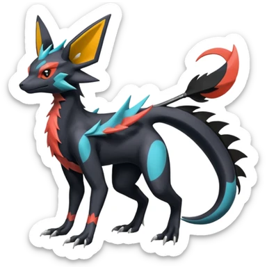 Salandit-Noivern-Nargacuga-Umbreon-Silvally-fusion (full body) sticker