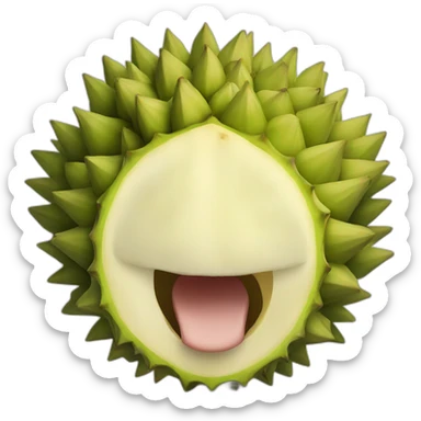 Whole durian sticker
