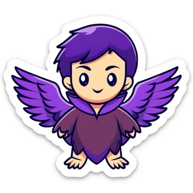 Morrigan from Dragon Age transforming into a raven sticker