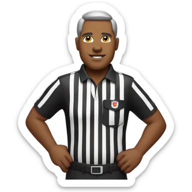 Football referee wearing chiefs uniform sticker