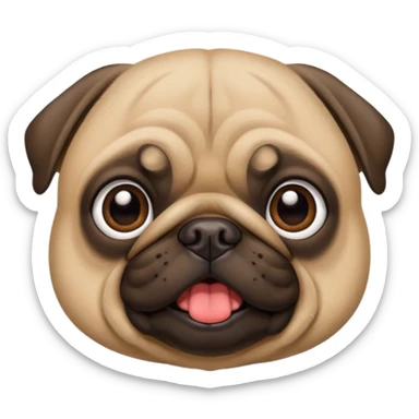 Pug com várias expressões sticker