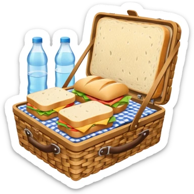 picnic with sandwiches, drinks sticker