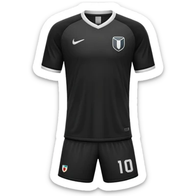 solid black plain soccer jersey sticker