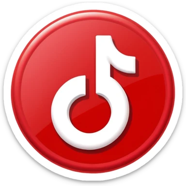 Crea la verificación de tik tok de color rojo  con un bien sticker