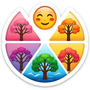 Four seasons in one circle for 'What Makes You Beautiful' by One Direction sticker