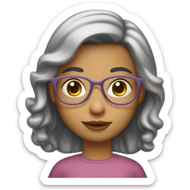 Une fille métisse qui fait ses devoirs sticker