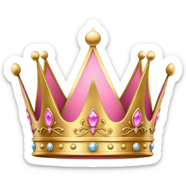 A crown with the words owner, pink sticker