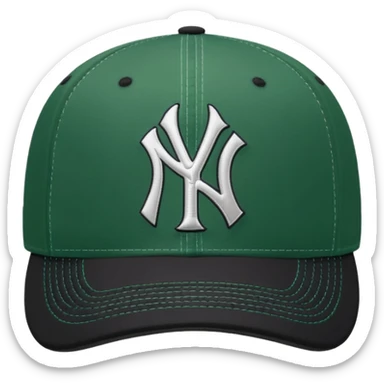 new york Yankee green cap sticker
