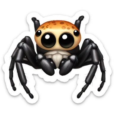 Cute regal Jumping spider sticker