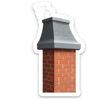 Chimney of a red-brick house  sticker