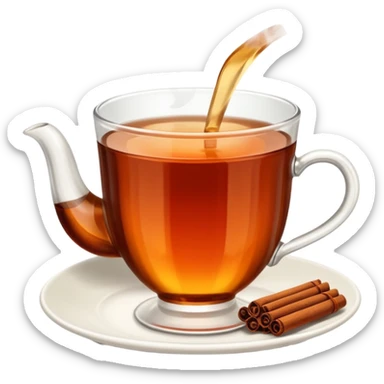 Turkish tea in the turkish tea cup sticker