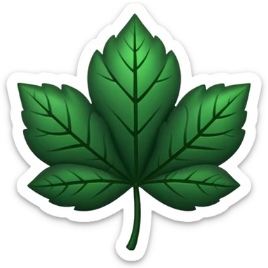 Trébol  negro con cinco hojas  sticker