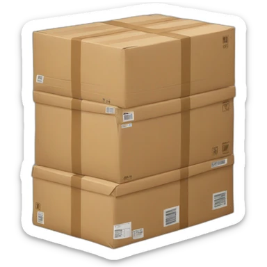 racks with parcels sticker