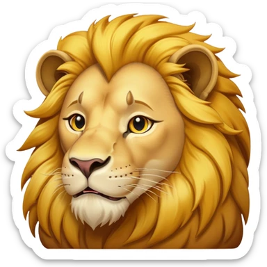 flirtatious lion looking sideways with suggestive expression sticker
