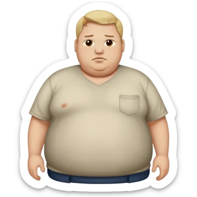Hombre obeso mórbido  sticker