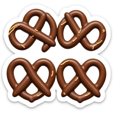  chocolate dipped pretzels with dark chocolate drizzle  sticker