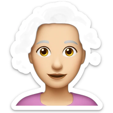 Abuela , rubia , ojos azules nariz normal , cabello medio , hermosa sticker