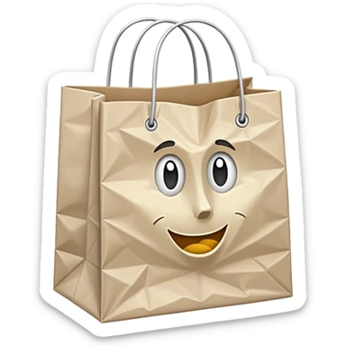 empty shoping bag sticker