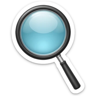 magnifying glass sticker