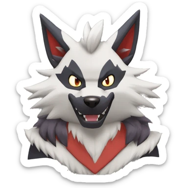  Incineroar Zoroark Zigzagoon Lycanroc Fakemon sticker