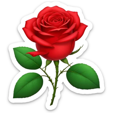 Make a red rose without the stem, just the (red) flower and two leaves.
 sticker