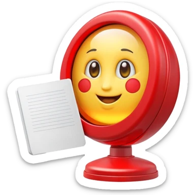  Create an emoji-style alert icon for a crime notification: a siren light with a small document or warning triangle. Bright, modern emoji design sticker