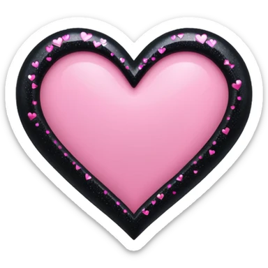 BLACKPINK-inspired gothic heart ,  hearts, black and pink, cute,  sticker