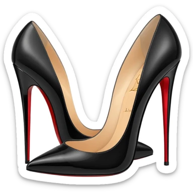 louboutin heels black sticker