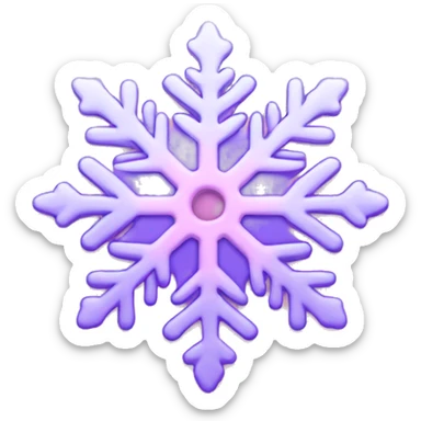 pastel pink and purple aurora snowflake  sticker