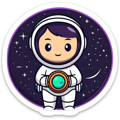 fullbody universe goddess Sophia with intricate details, cosmic goddess with starry elements, highly detailed celestial being with glowing features sticker