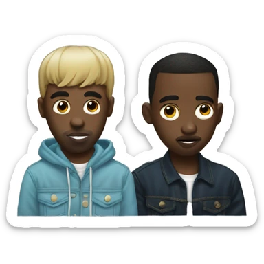 kanye y tyler, the creator making music sticker