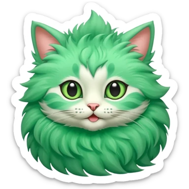 Minty Leaf Juicy Feline Fluffy Sprigatito-Fakémon-creature sticker