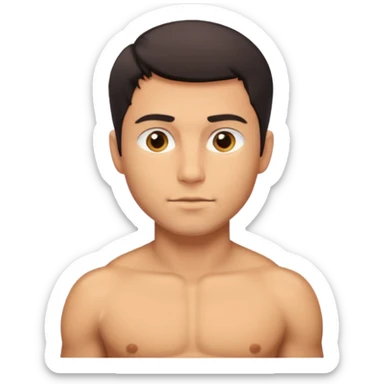 Male shirtless honey skin six pack sexy big dih lean handsome feel good face sticker
