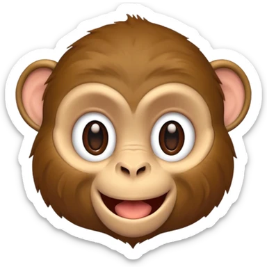 monkey blowing bubbles sticker