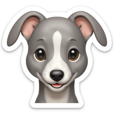 smile greyhound baby sticker