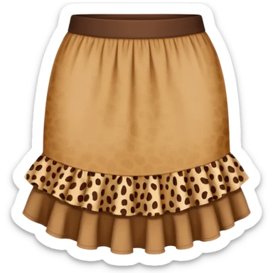 Cheetah print mini skirt sticker