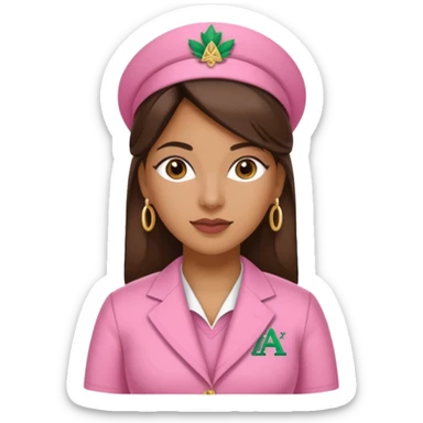Hispanic woman alpha kappa alpha sorority sticker
