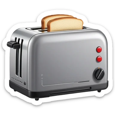 A 8-bit pixel art emoji of a toaster sticker