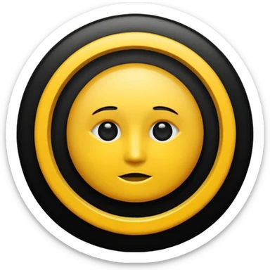 Le rond il est jaune foncé sans aucune forme de visage et mettez ensuite une étoile noire au milieu  sticker